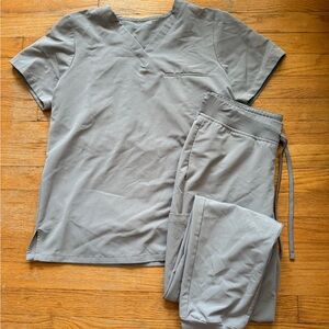 Mandala Light Gray Scrub Set